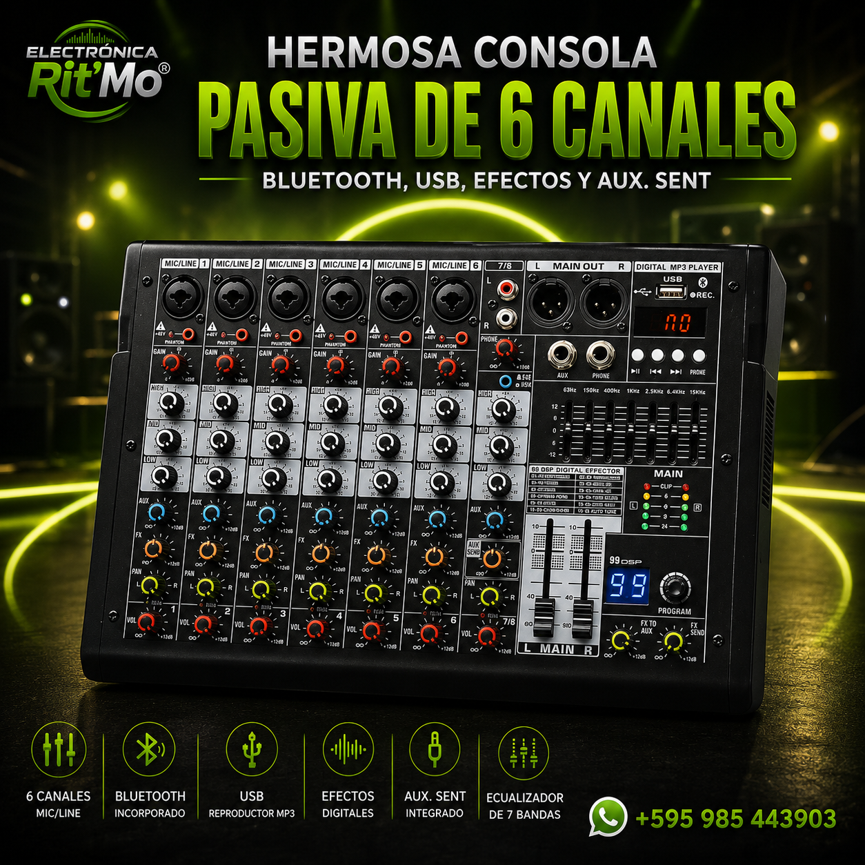 Consola Pasiva de 6 Canales
