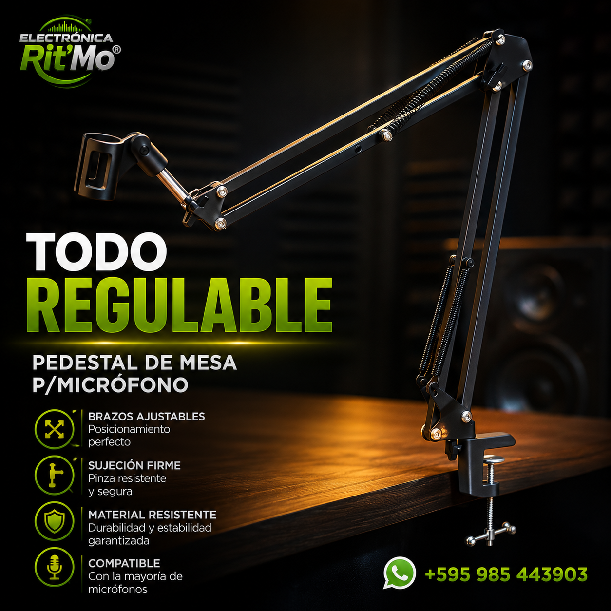 Pedestal de Mesa para Micrófono