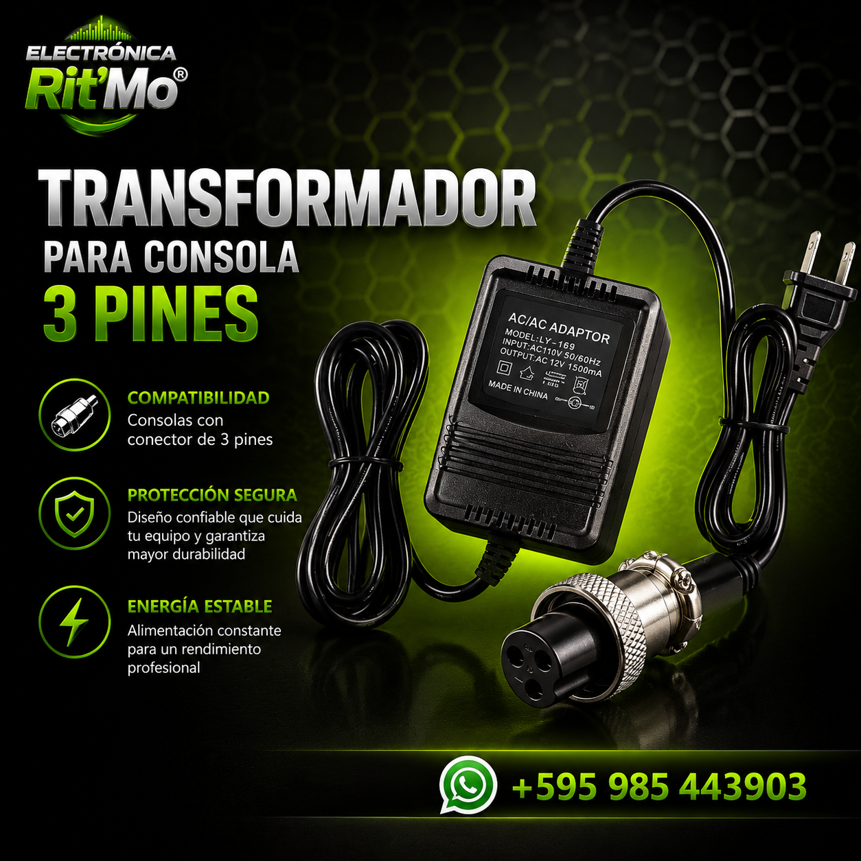 Transformador para Consola 4 Pines
