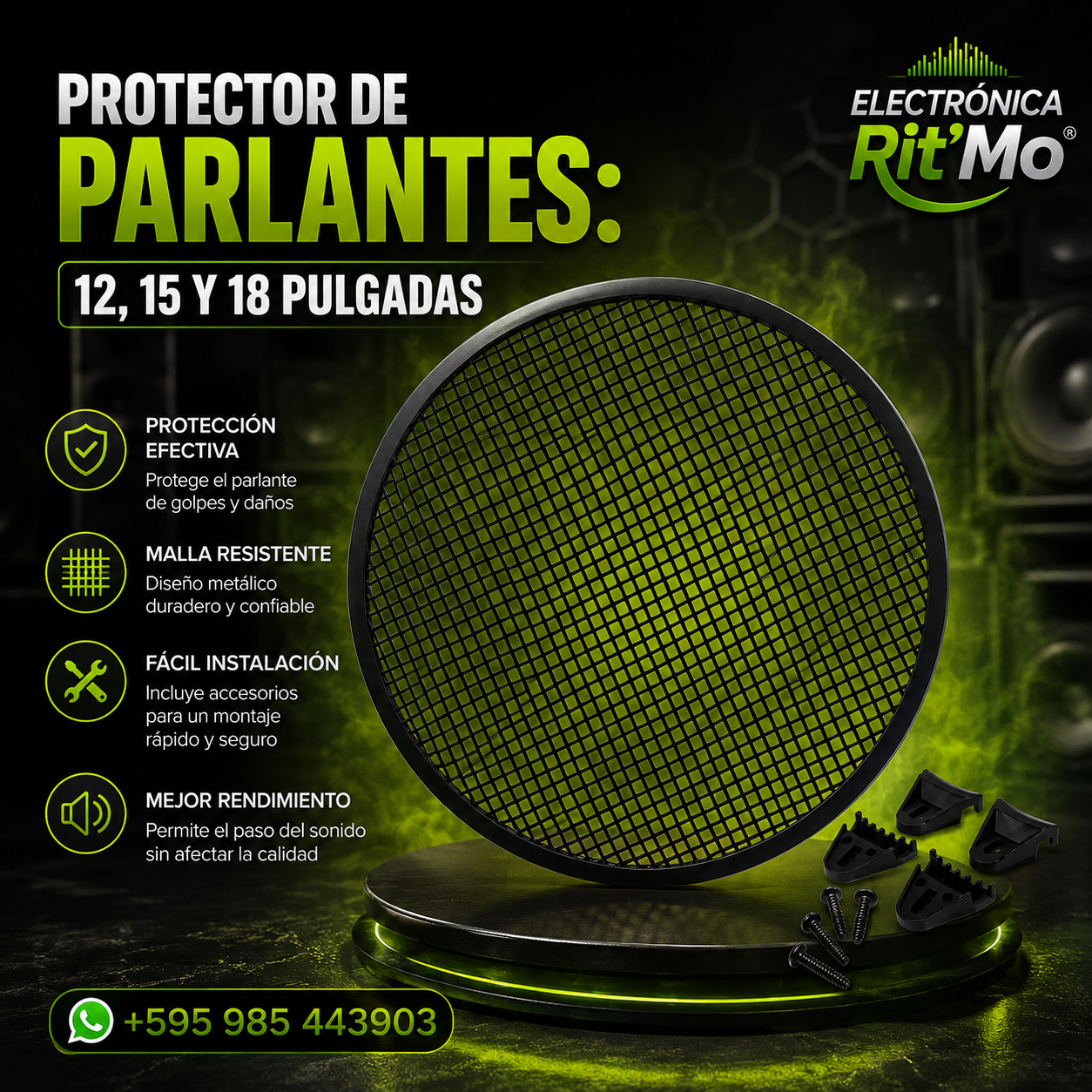 Protector para Parlantes 12”, 15” y 18”