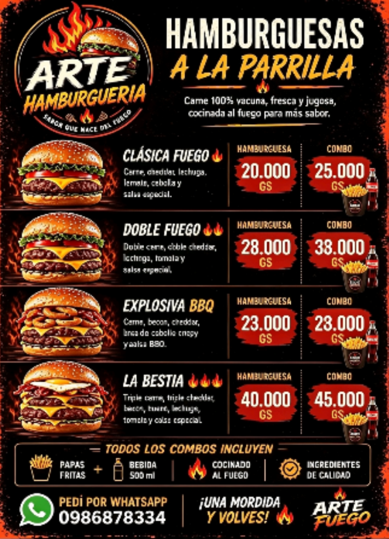 Hamburguesas a la Parrilla