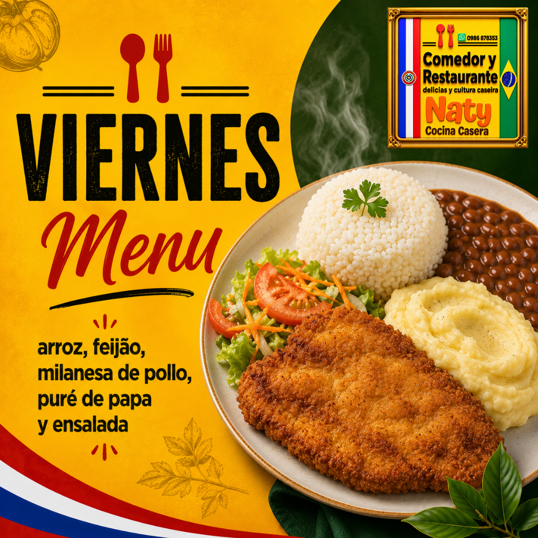 Menú Especial del Viernes – Casero y Sabroso