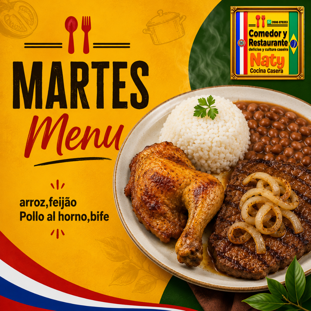 Menú Especial del Martes – Sabor Casero que Encanta
