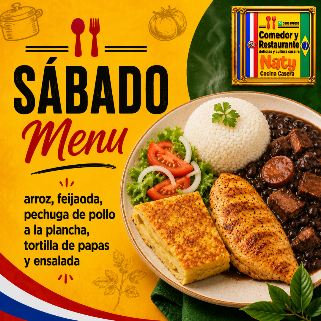 Menú Especial del Sábado – Casero y Delicioso