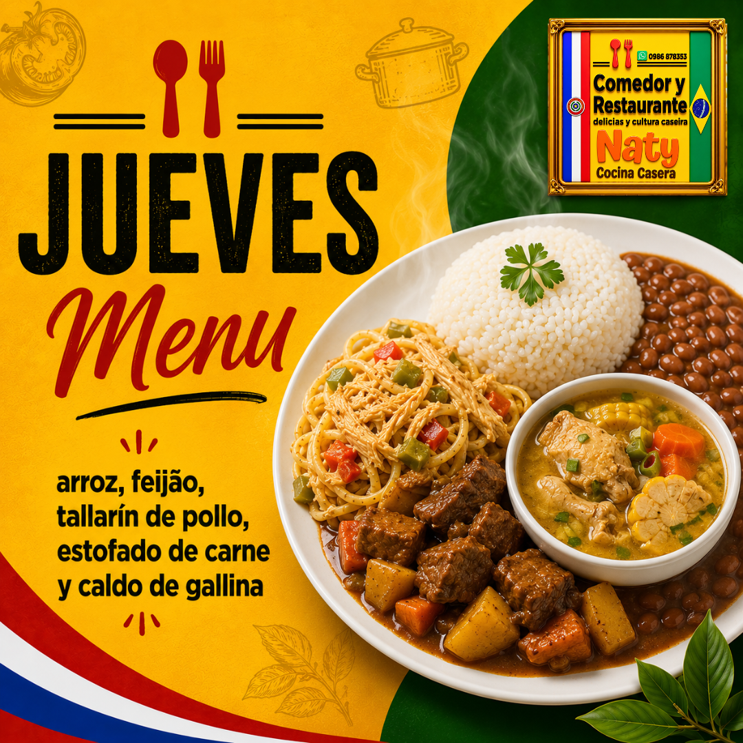 Menú Especial del Jueves – Sabor Casero que Reconforta