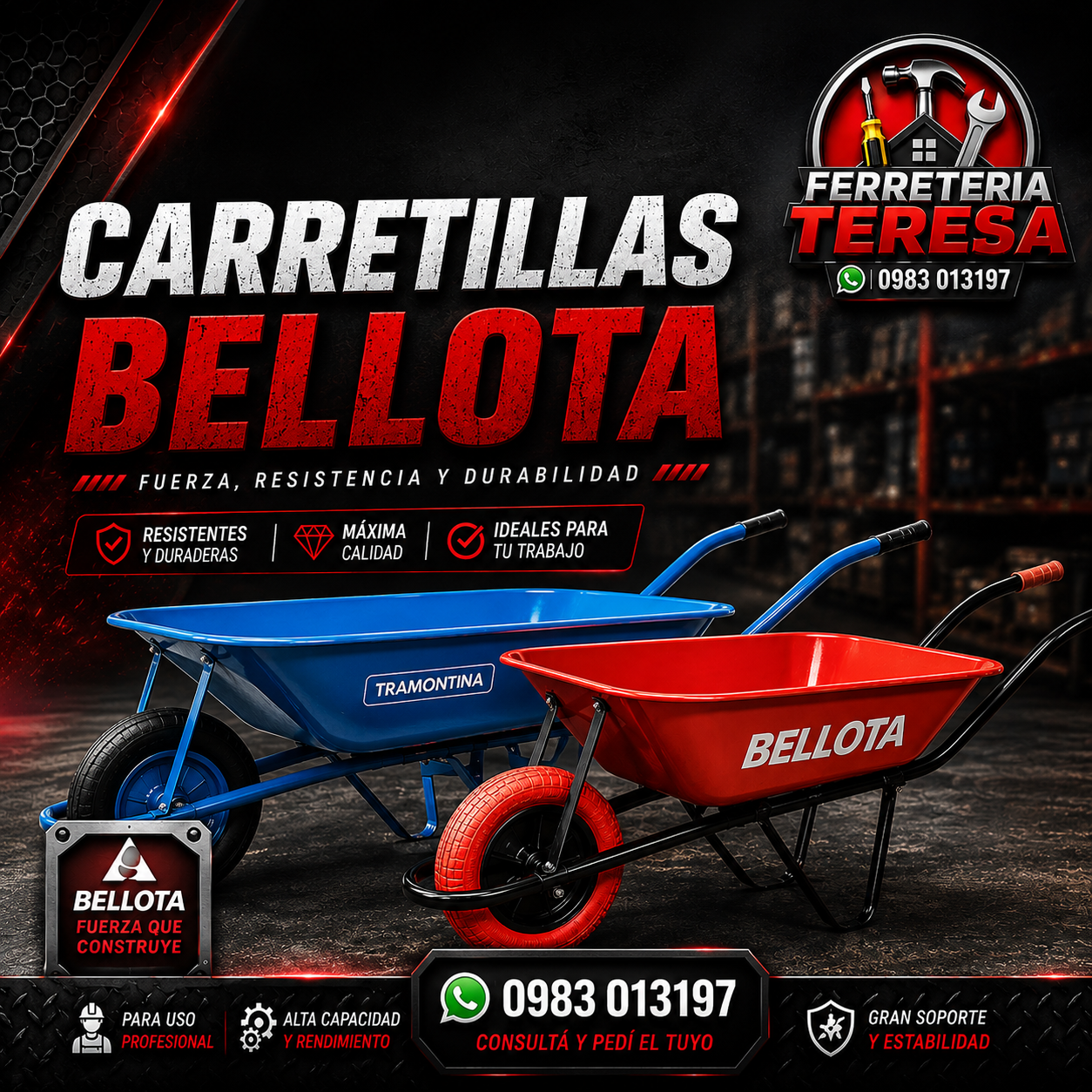 Carretillas Bellota Reforzadas