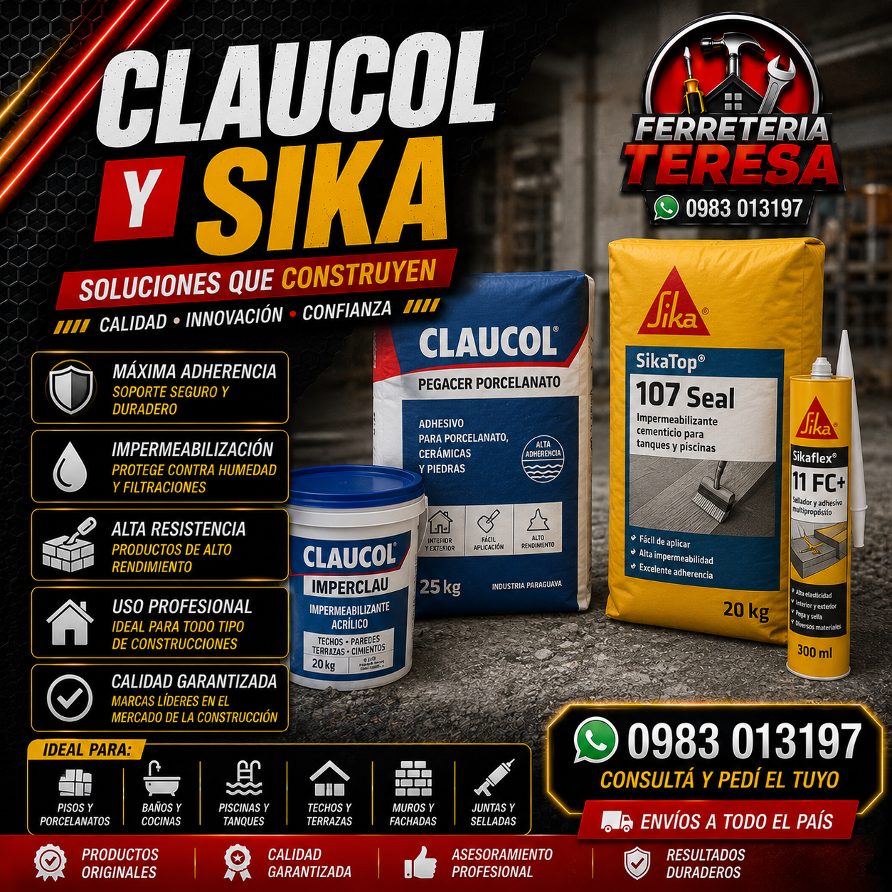 Claucol y Sika – Calidad que Construye
