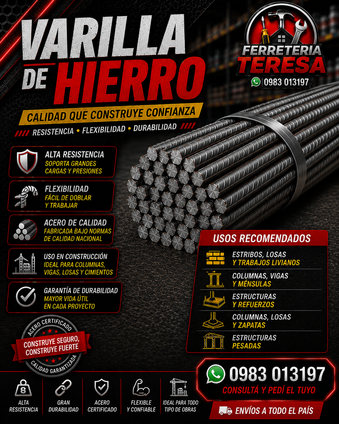 Varilla de Hierro Reforzada