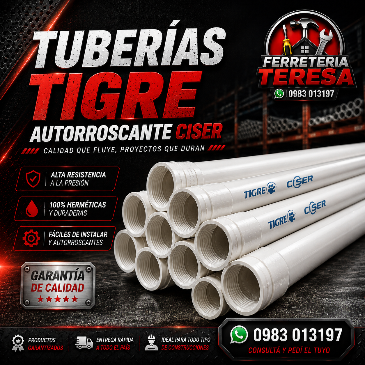 Tuberías Tigre Autorroscante