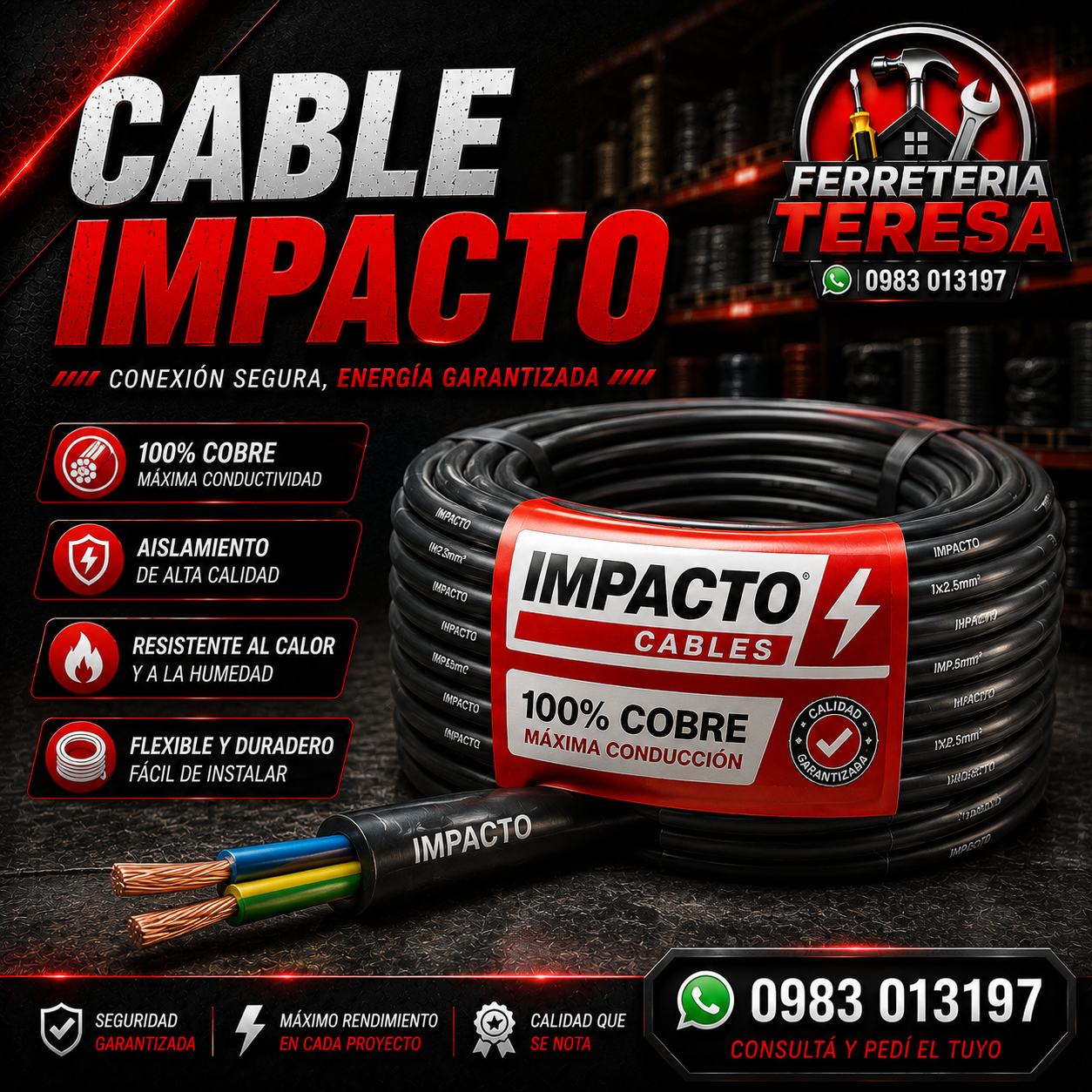 Cable Impacto 100% Cobre