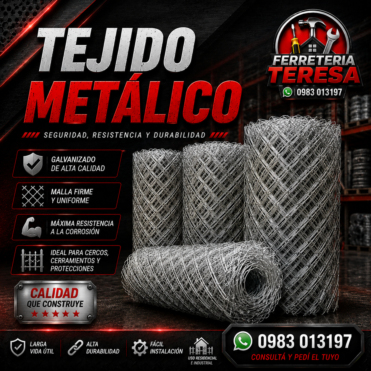 Tejido Metálico Galvanizado