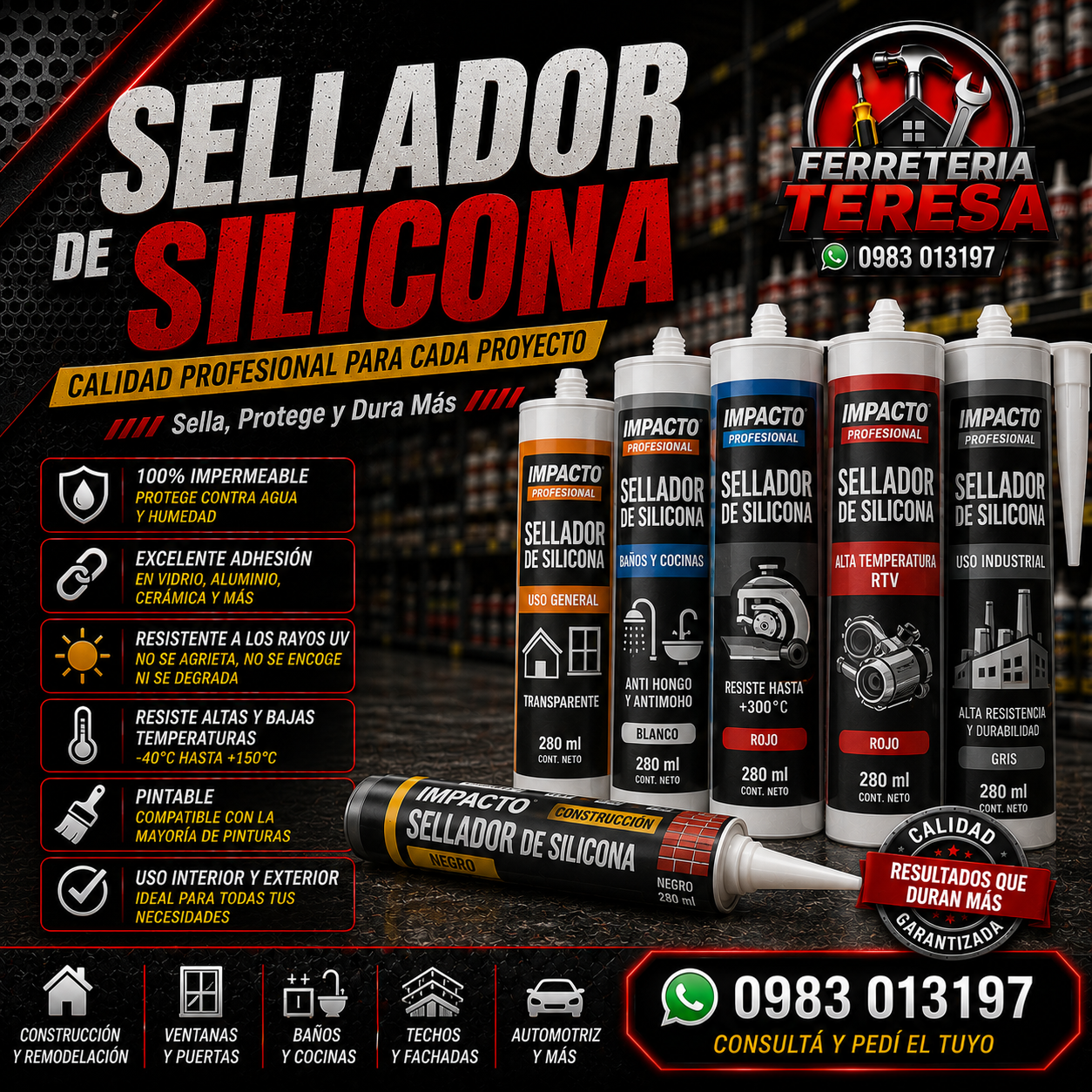 Sellador de Silicona Profesional