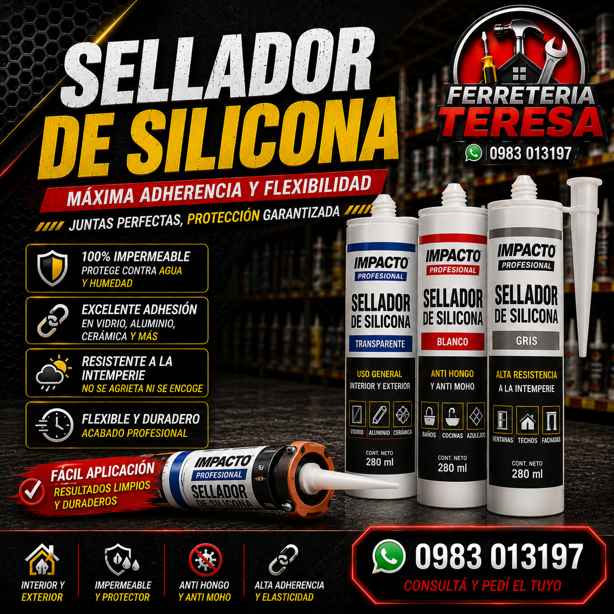 Sellador de Silicona Impacto