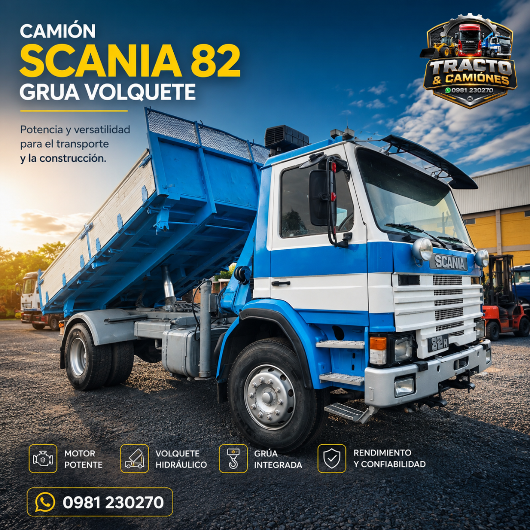 Scania 82 Grúa Volquete