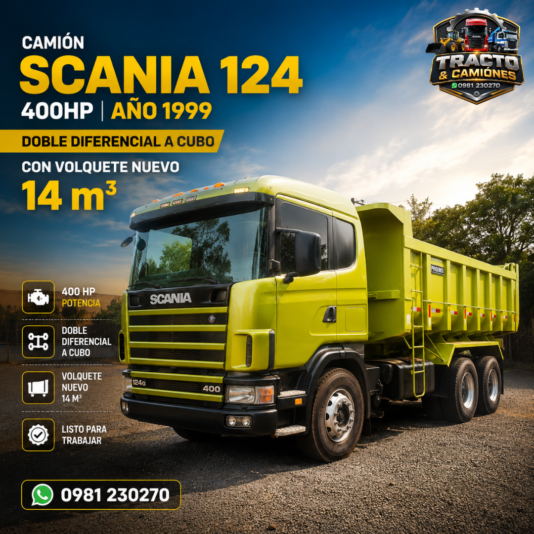 Scania 124 400HP Volquete 14m³