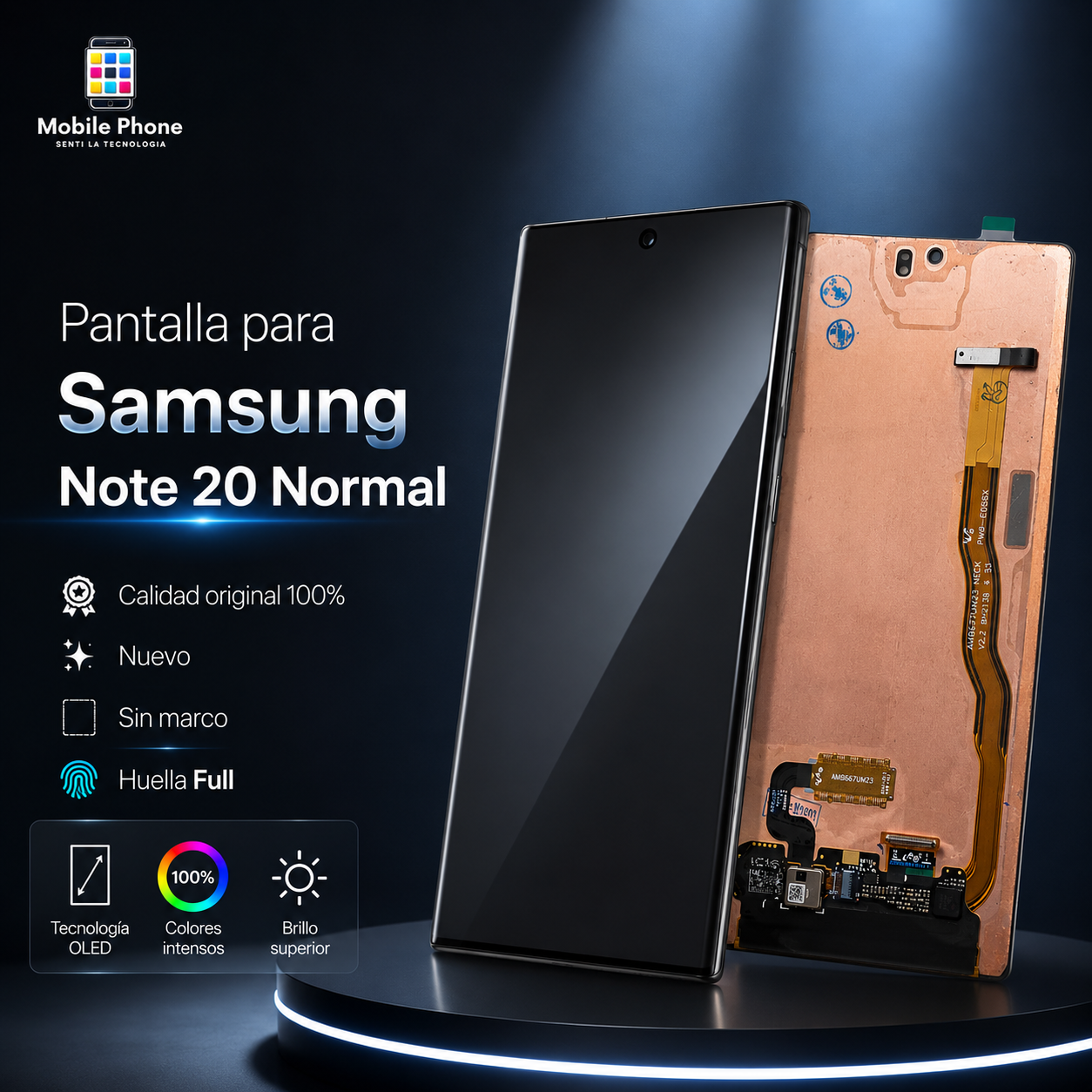 Pantalla Samsung Note 20 Normal Original OLED – Huella Full