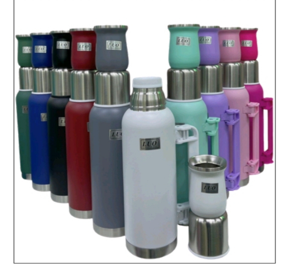 Kit de termos para mate inoxidable