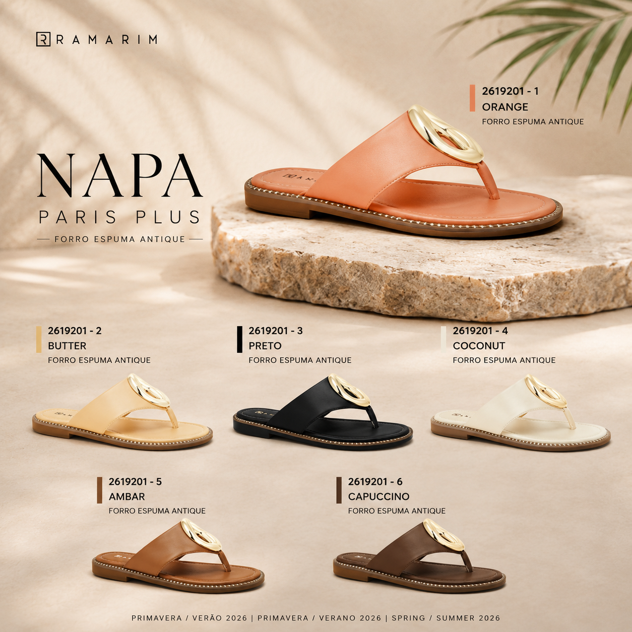 Sandalia Ramarim Napa Paris Plus