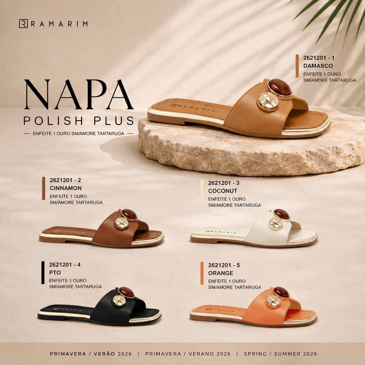 Sandalia Ramarim Napa Polish Plus