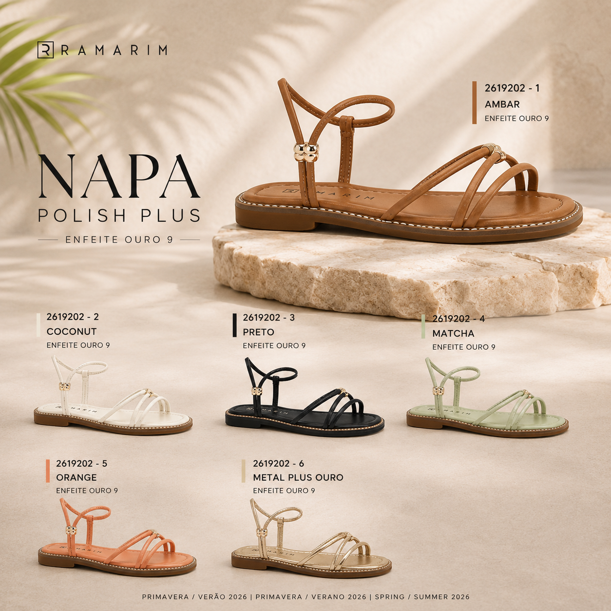 Sandalia Ramarim Napa Polish Plus