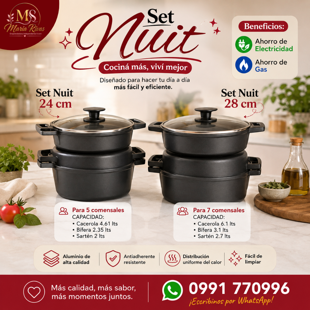Set Nuit Essen – Cociná Más, Viví Mejor
