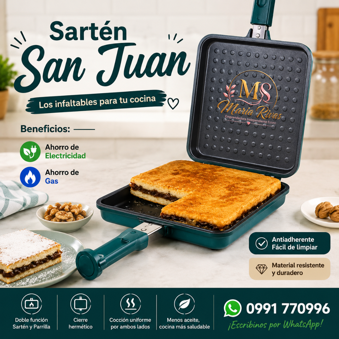 Sartén San Juan Doble Función – Cocina Fácil, Rápida y Saludable