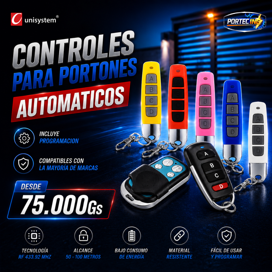 🎮 Controles para Portones Automáticos