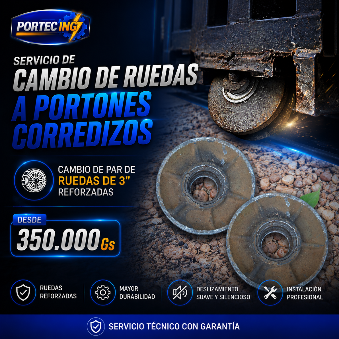 🚪🔧 Cambio de Ruedas para Portones Corredizos | Servicio Técnico con Garantía