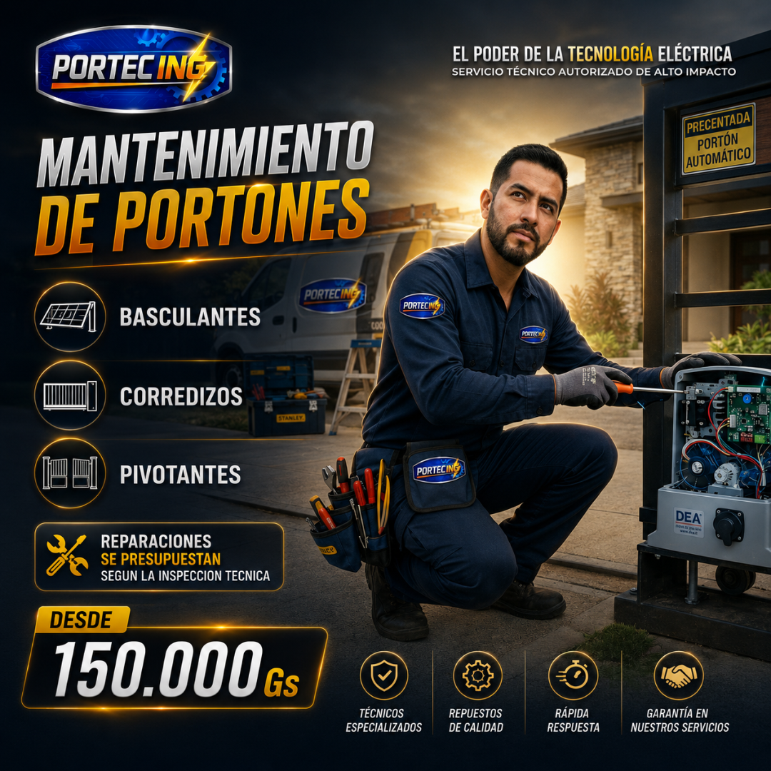 ⚙️ Mantenimiento de Portones Automáticos | Técnicos Especializados en Paraguay