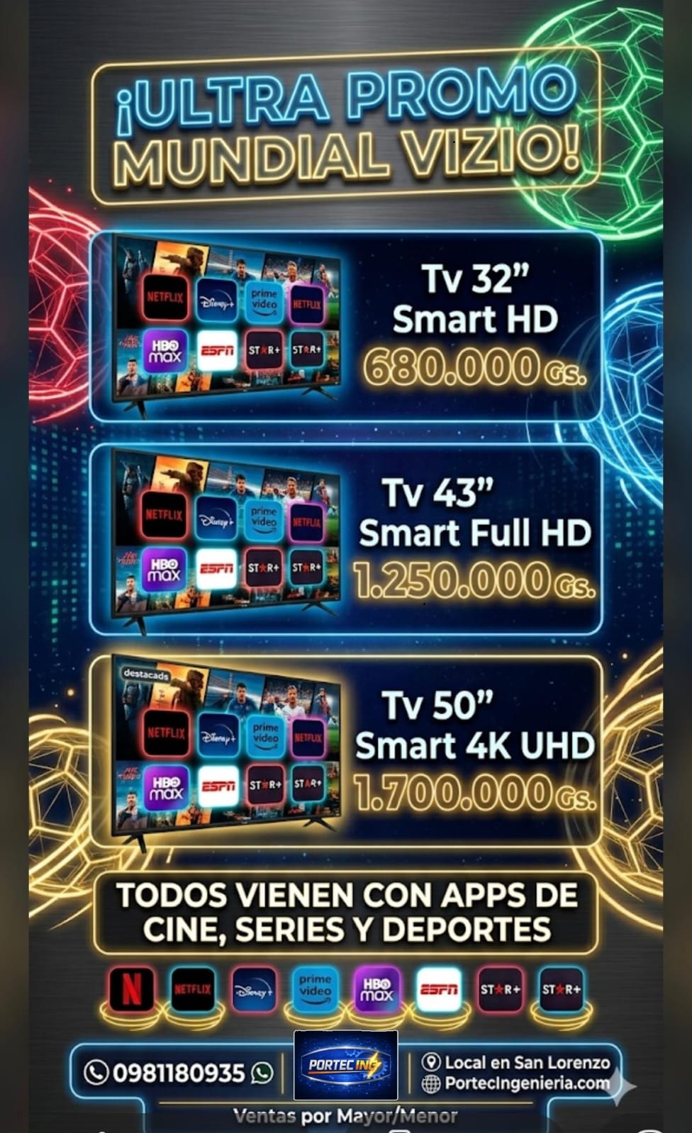 TV SMART - Varios tamaños