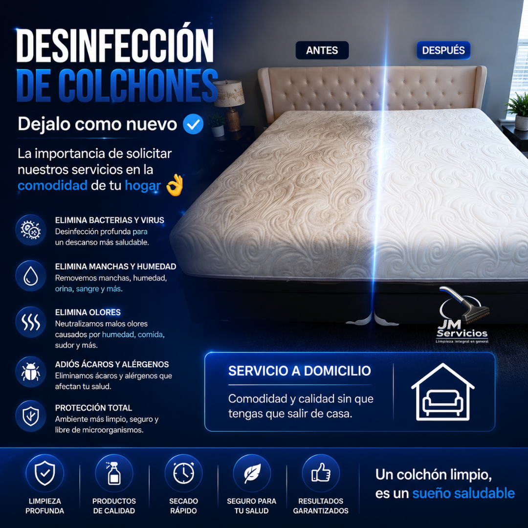 Desinfección de Colchones a Domicilio
