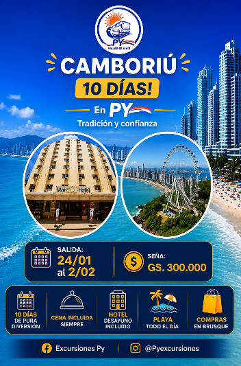 🌴☀️ ¡Camboriú te Espera! 10 Días de Vacaciones, Playa y Diversión 🚌