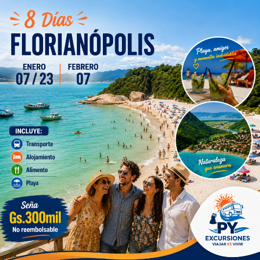 🌴☀️ ¡Florianópolis te Espera! 8 Días de Playa, Naturaleza y Diversión 🚌