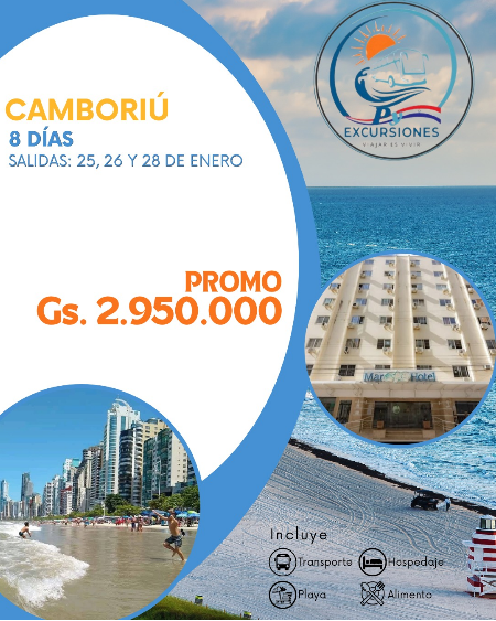 🌴☀️ ¡Promo Especial Camboriú! 8 Días para Disfrutar Brasil 🚌