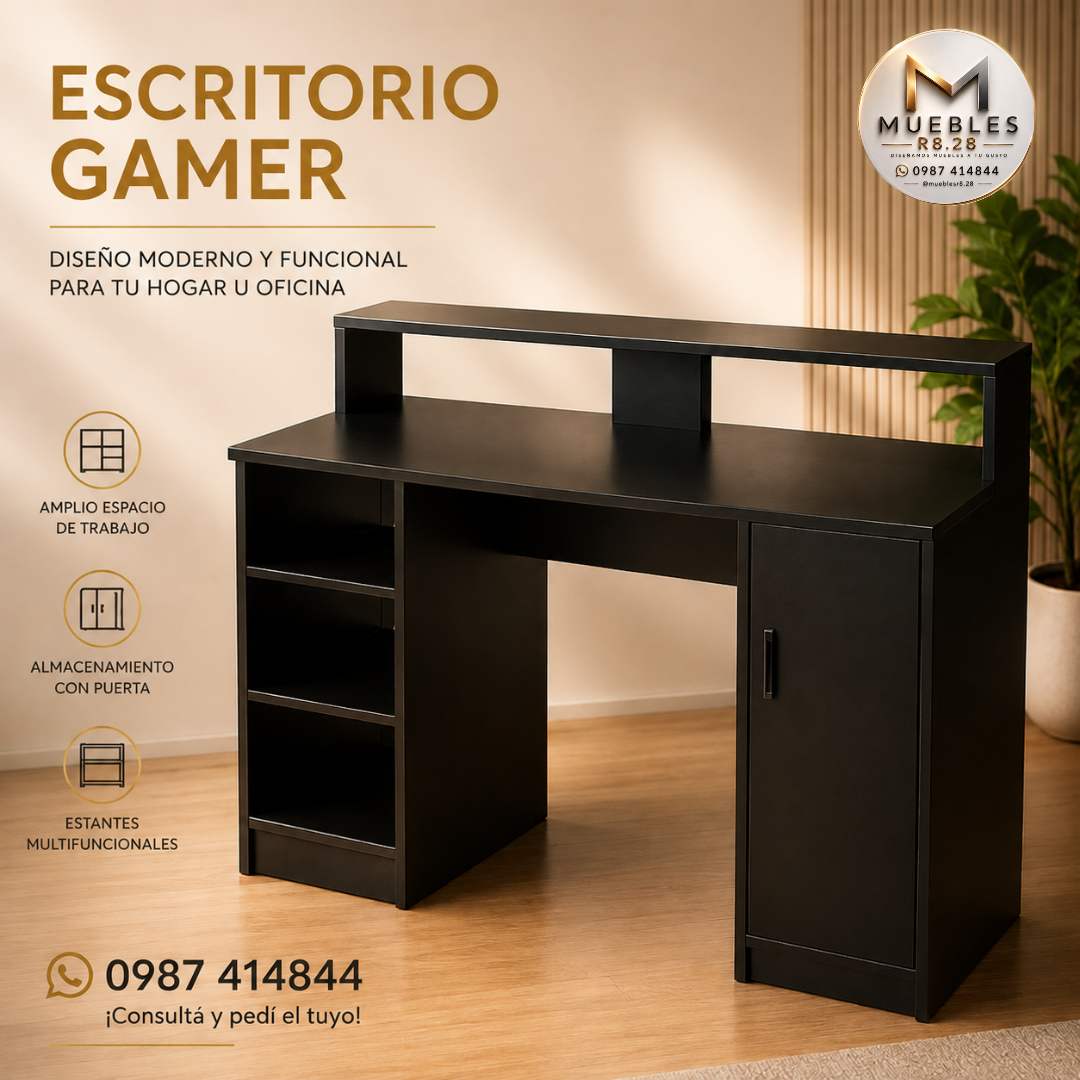 Escritorio Gamer – Diseño Moderno para una Experiencia Superior