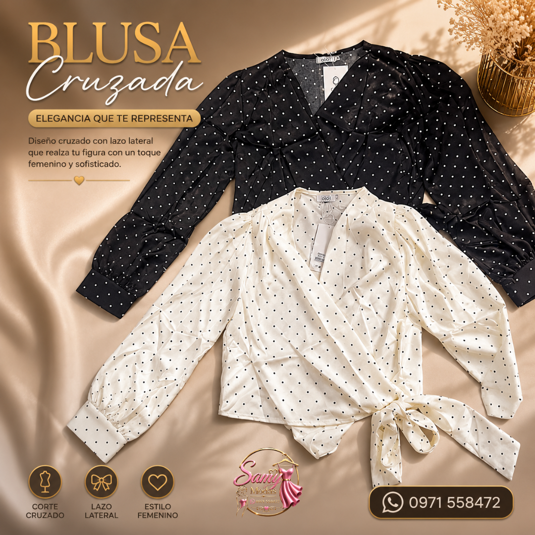 🤍 Blusa Cruzada – Elegancia que Resalta tu Belleza 🤍
