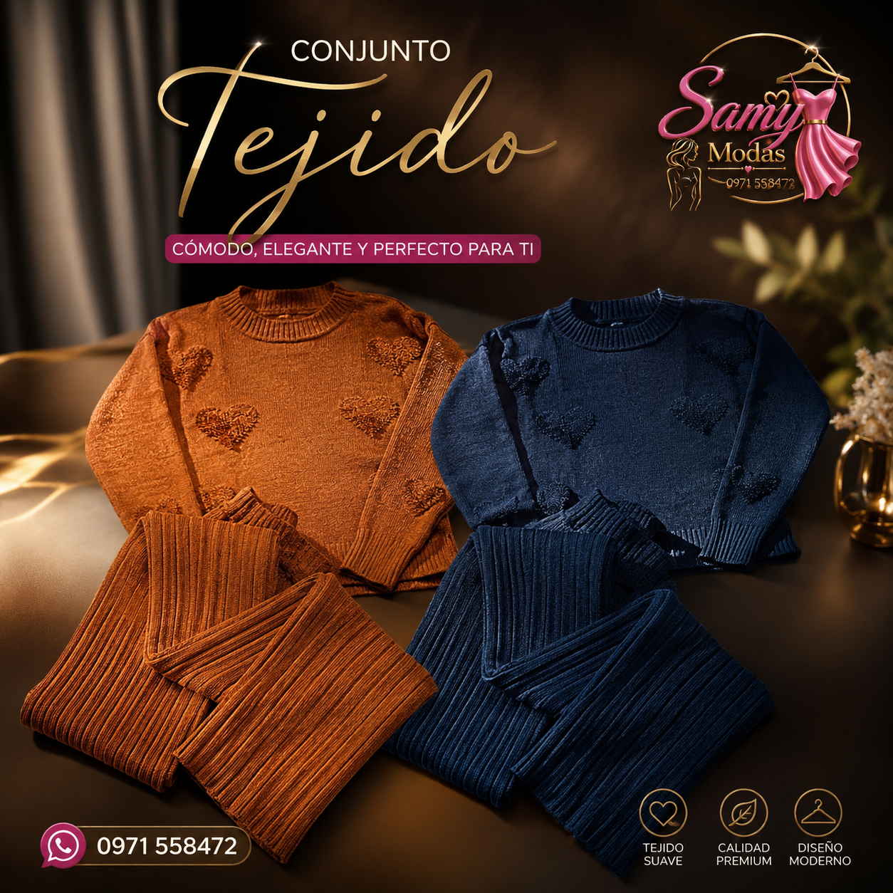 ✨ Conjunto Tejido Premium – Elegancia y Comodidad en Cada Detalle ✨