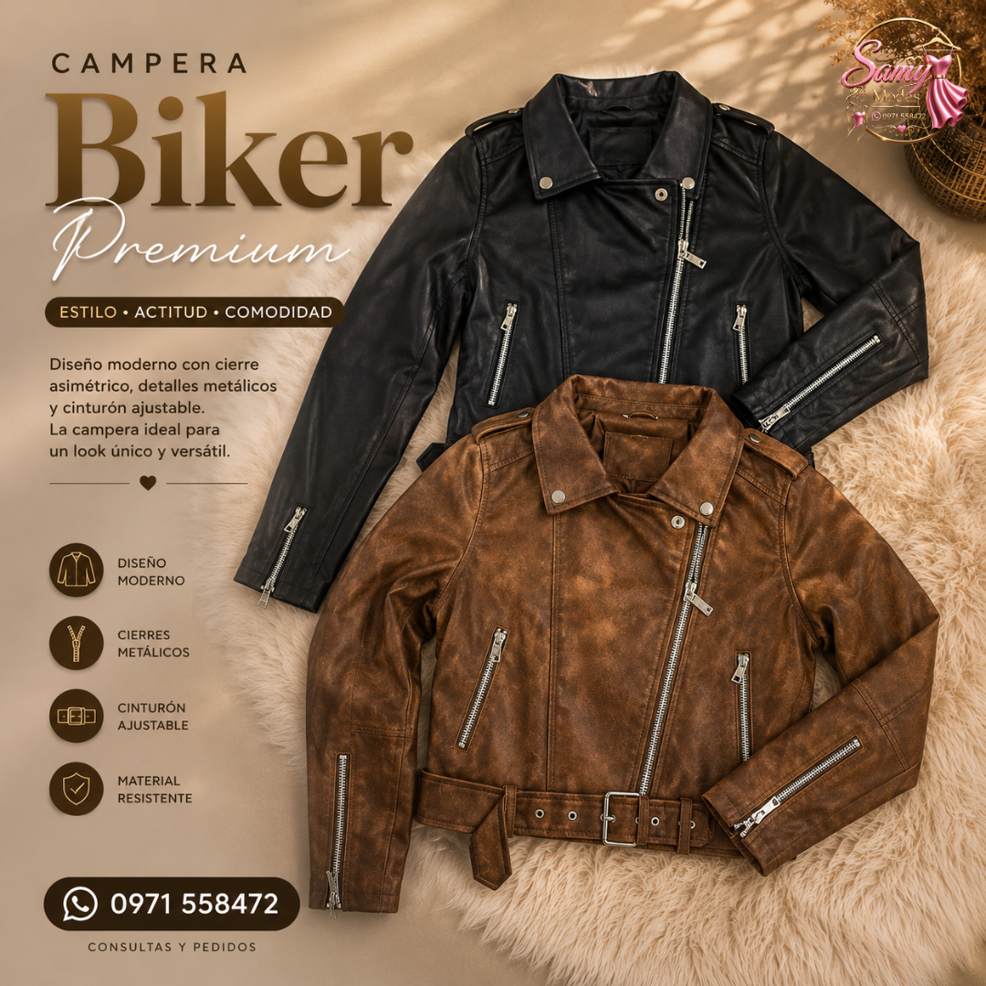 🖤 Campera Biker Premium – Elegancia con Actitud 🖤