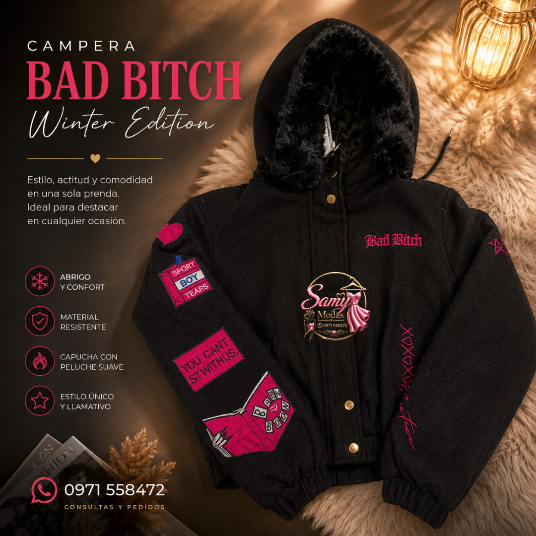 🖤 Campera Bad Bitch Winter Edition – Abrigo con Actitud 🖤