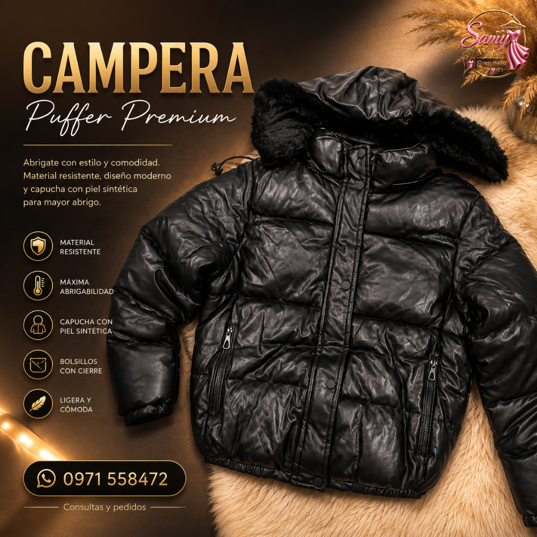 🖤 Campera Puffer Premium – Máximo Abrigo con Estilo 🖤