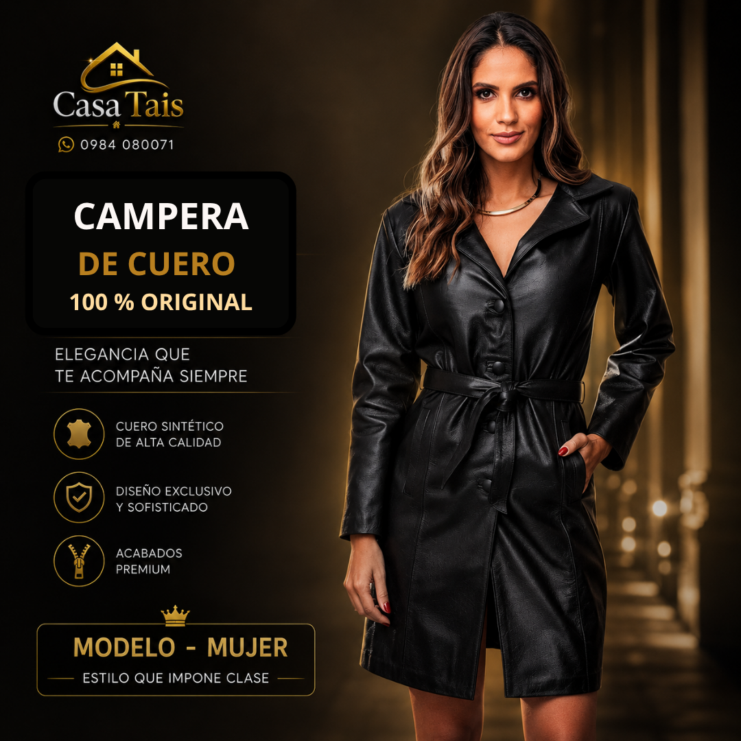 Campera de Cuero 100% Original para Mujer – Distinción y Elegancia en Cada Paso