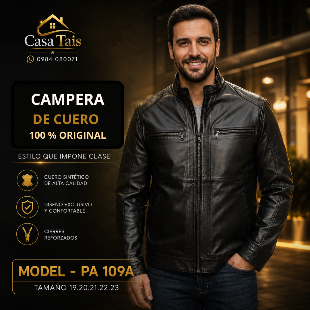Campera de Cuero 100% Original para Hombre – Estilo que Impone Clase