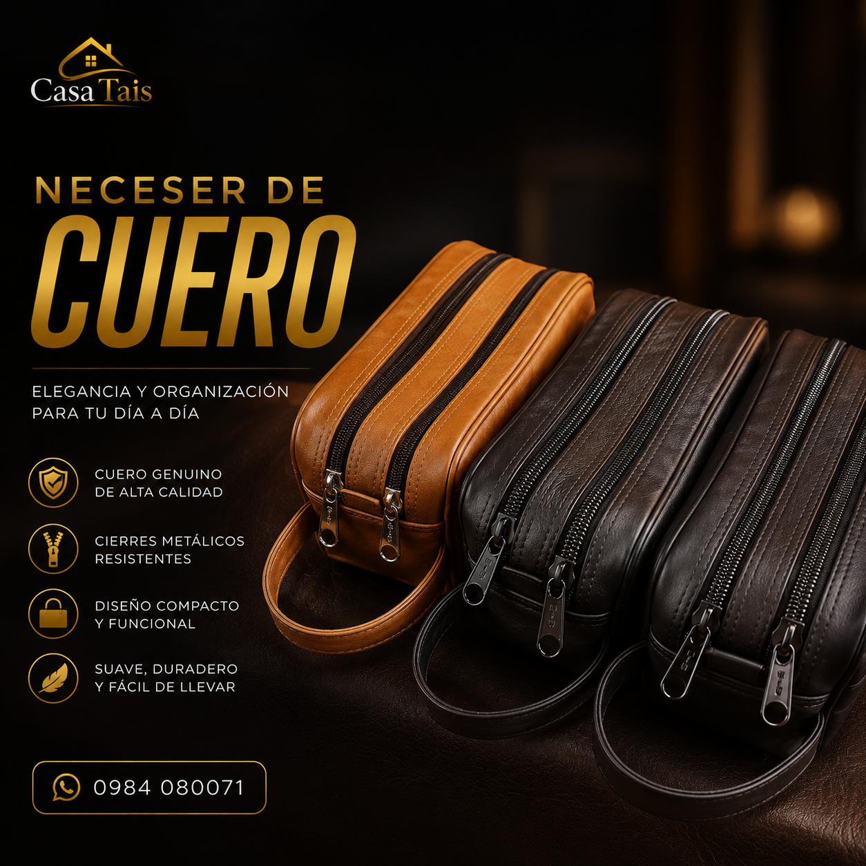 Neceser de Cuero Premium