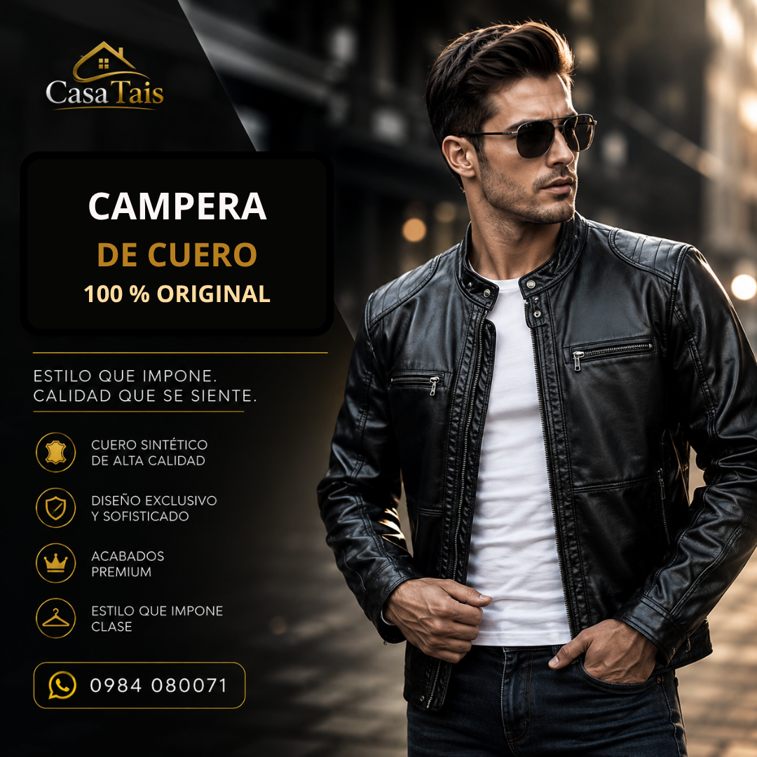 Campera de Cuero 100% Original – Distinción y Calidad en Cada Detalle