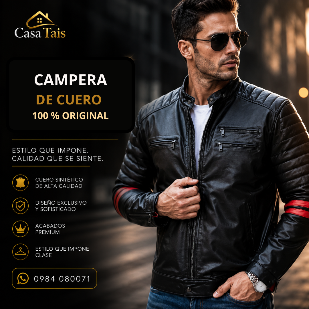 Campera de Cuero 100% Original – Elegancia que Impone