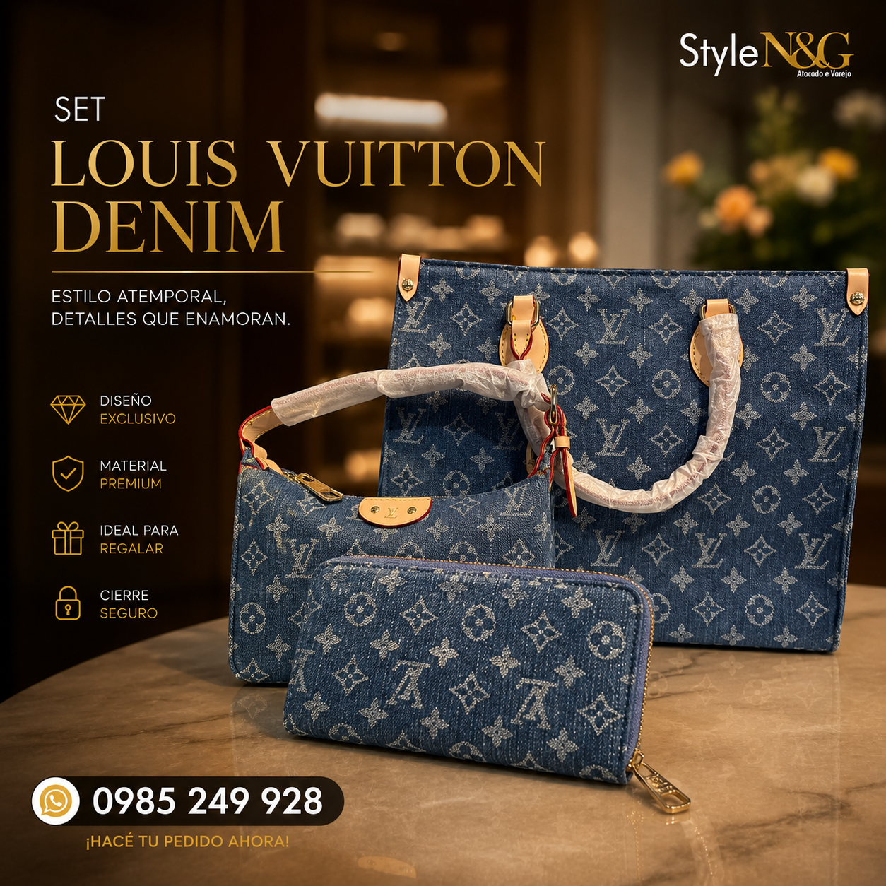 Set Louis Vuitton Denim 💙