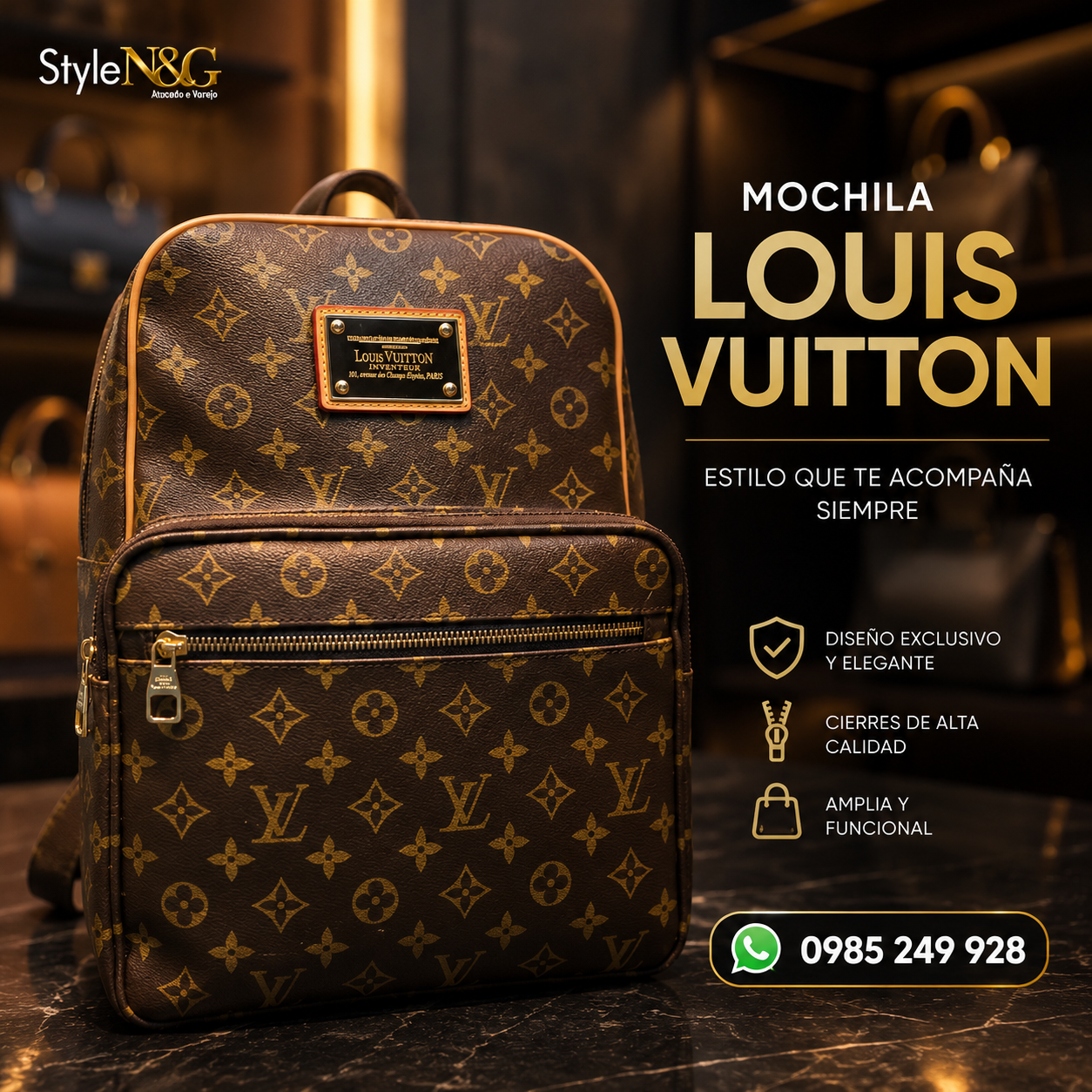 Mochila Louis Vuitton 🎒