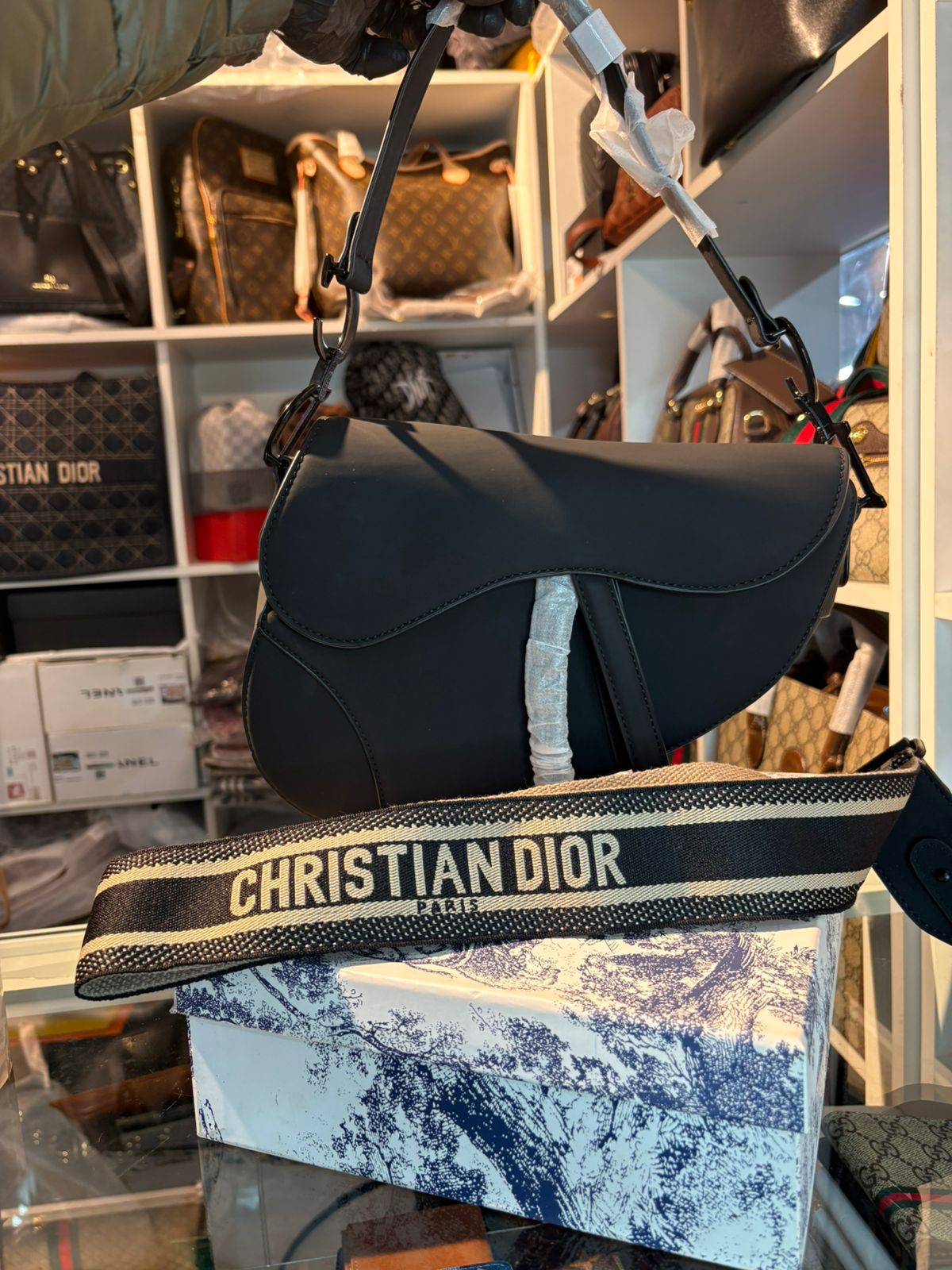 Bolso Christian Dior Saddle Negro