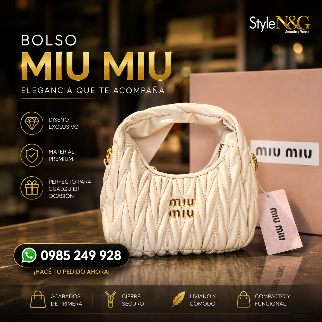 Bolso Miu Miu Matelassé