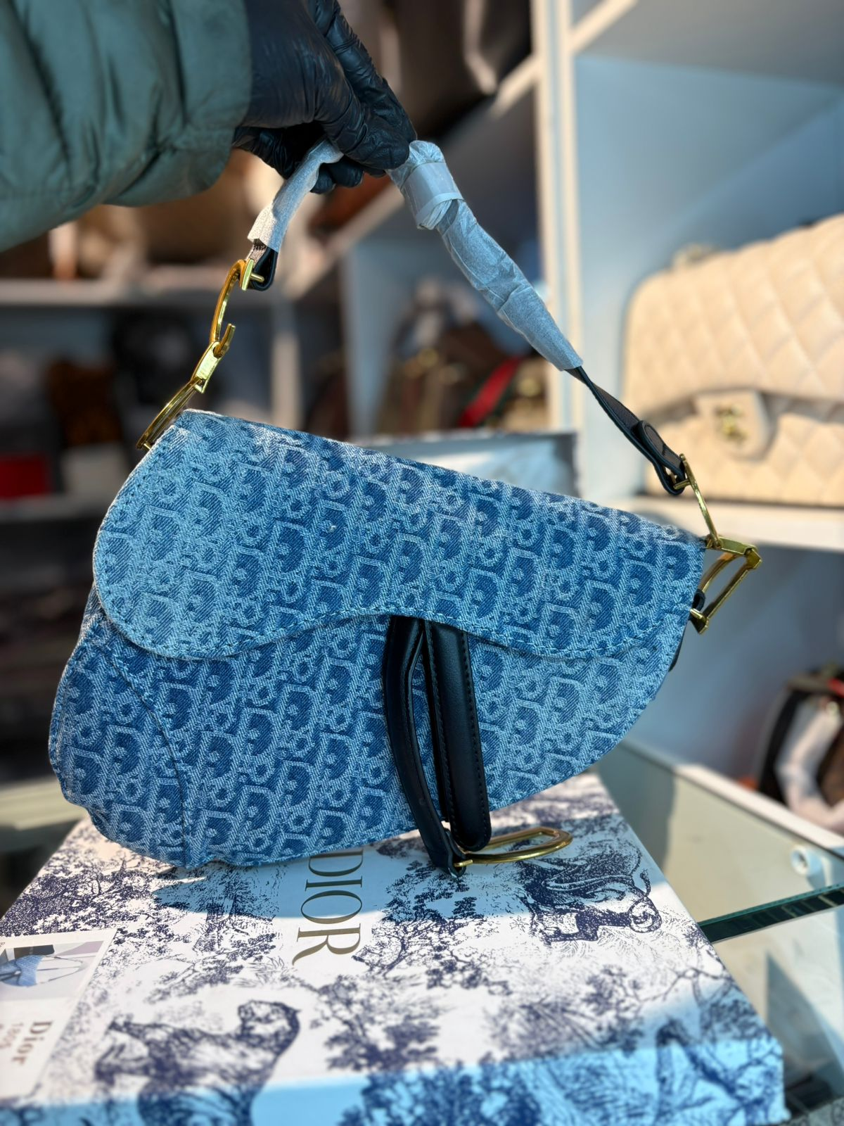 Bolso Christian Dior Saddle Denim